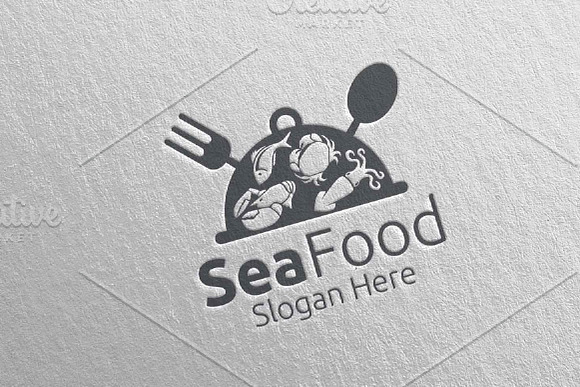 Seafood Logo Restaurant or Cafe 89 in Logo Templates - product preview 4