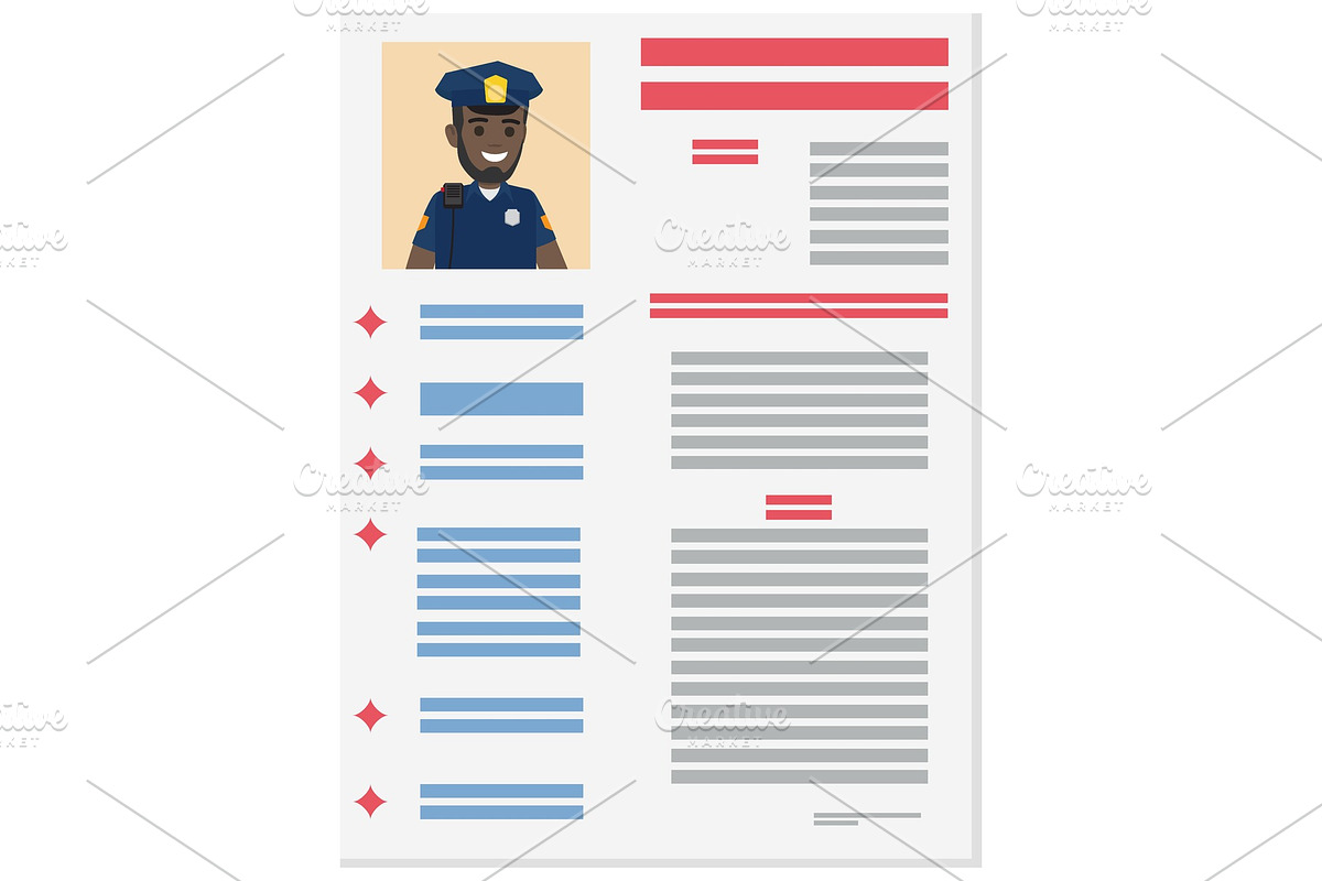 Policeman Career Information Leaflet in Illustrations - product preview 8