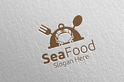 Crab Seafood Logo for Restaurant 90