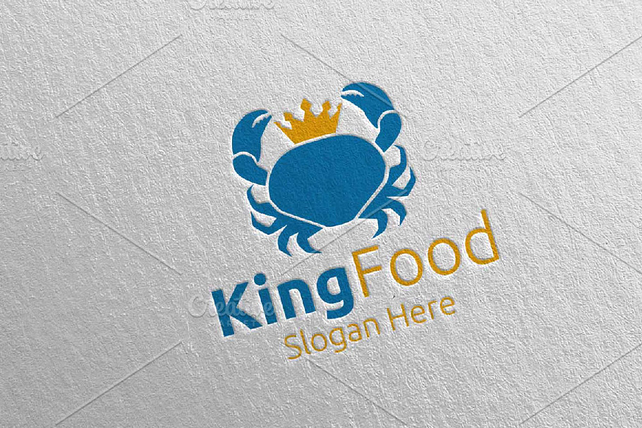 King Crab Seafood Logo Restaurant 91 in Logo Templates - product preview 8