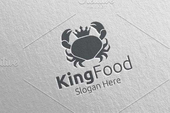 King Crab Seafood Logo Restaurant 91 in Logo Templates - product preview 4