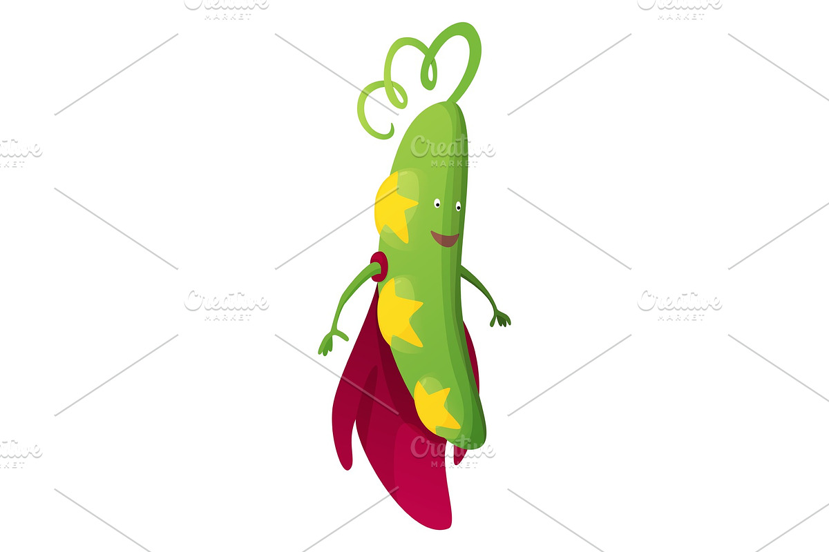 Vector vegetable cartoon character in Illustrations - product preview 8