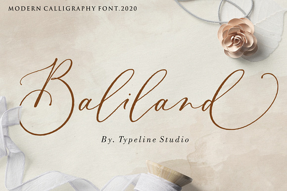 Baliland Modern Calligraphy Font. in Script Fonts - product preview 10