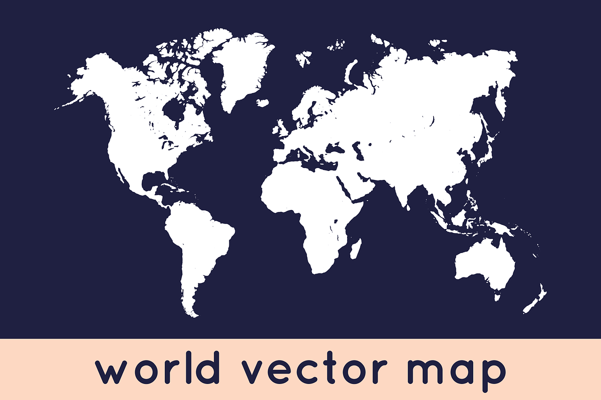 World Vector Map in Objects - product preview 8