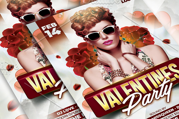 Valentines Party Flyer in Flyer Templates - product preview 1