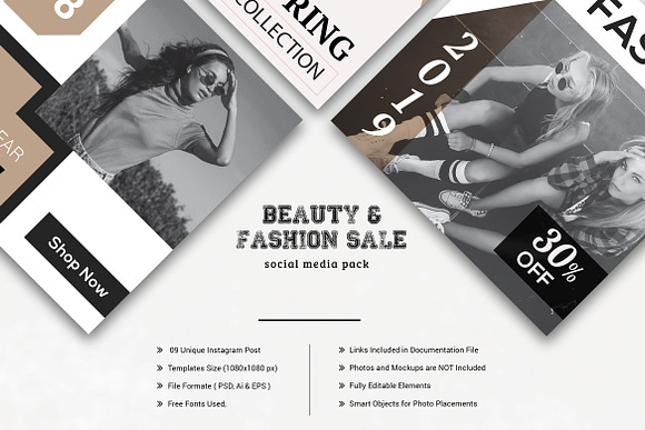 Stylish Social Media Pack in Instagram Templates - product preview 2