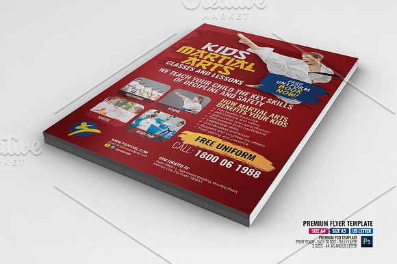 Karate Lesson Flyer in Flyer Templates - product preview 1