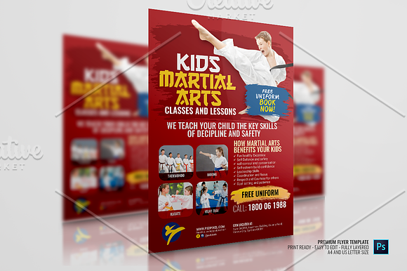 Karate Lesson Flyer in Flyer Templates - product preview 2
