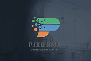 Pixel Performance Letter P Logo