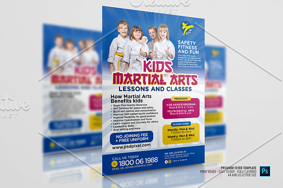 Karate Class Flyer in Flyer Templates - product preview 2