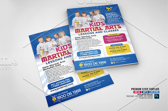 Karate Class Flyer in Flyer Templates - product preview 3