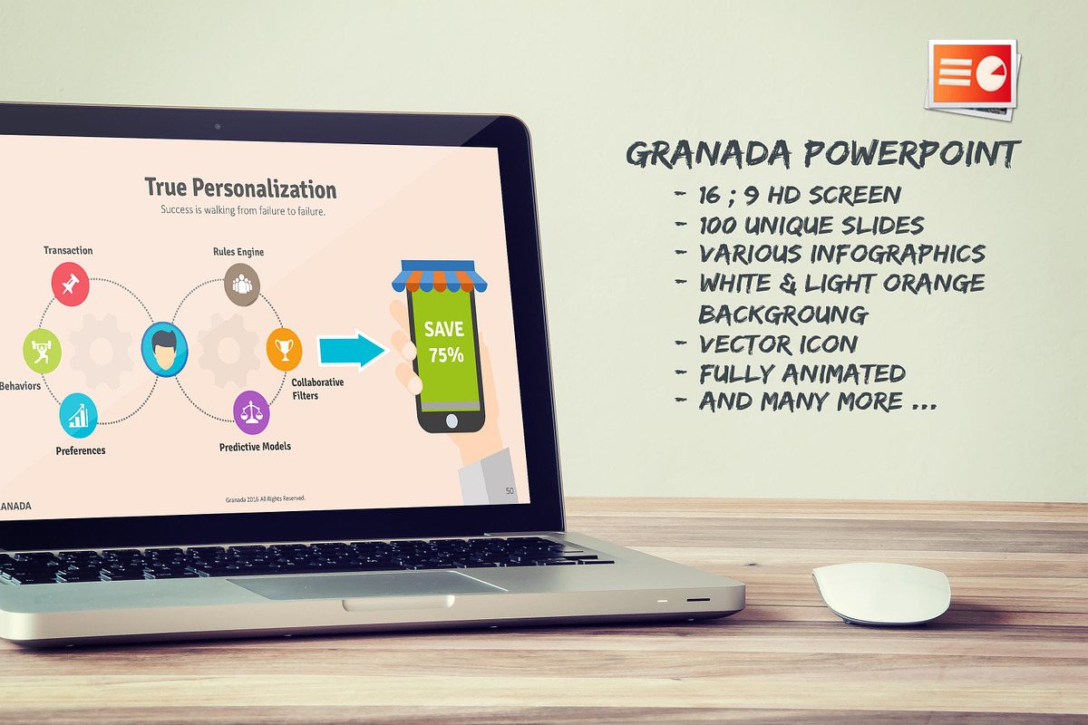 Granada Powerpoint Template in PowerPoint Templates - product preview 8