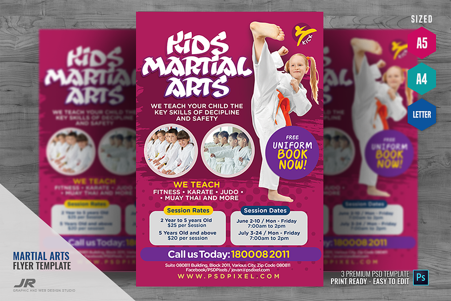 Martial Arts Class Flyer in Flyer Templates - product preview 8