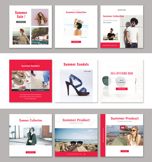 Fashion Promo Social Media Pack in Instagram Templates - product preview 2