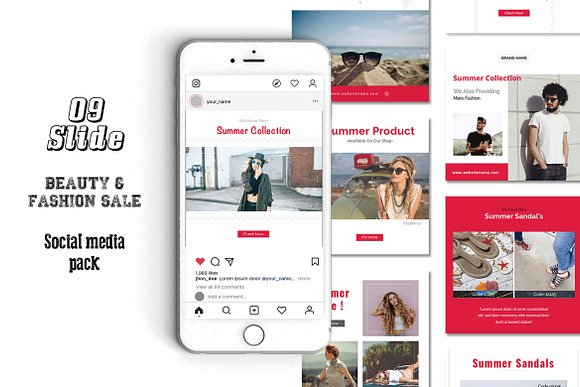 Fashion Promo Social Media Pack in Instagram Templates - product preview 5