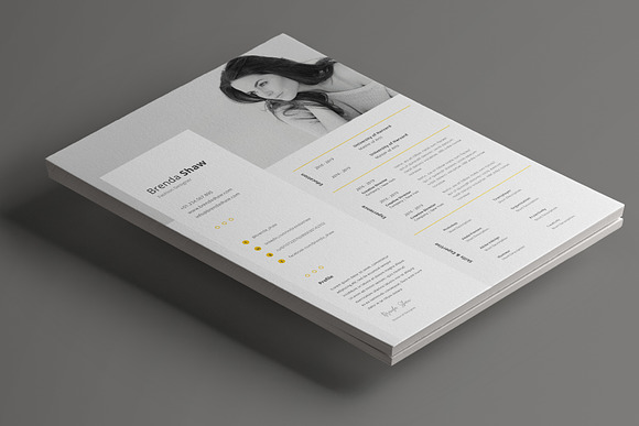 Cervantes Resume Template in Resume Templates - product preview 1