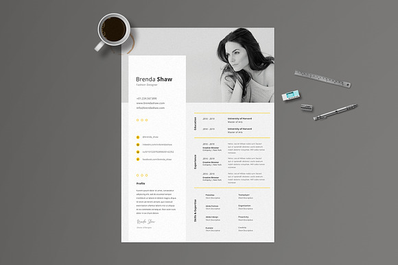 Cervantes Resume Template in Resume Templates - product preview 6