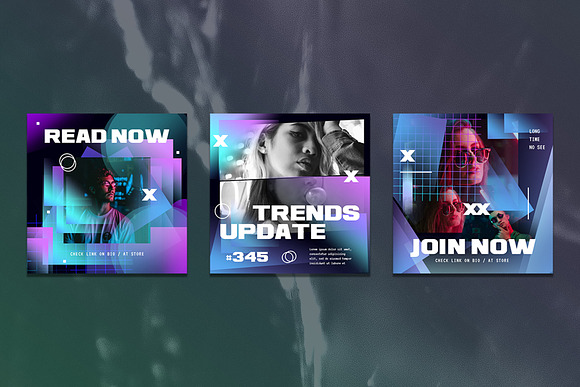 Holographic Modern Instagram in Instagram Templates - product preview 8