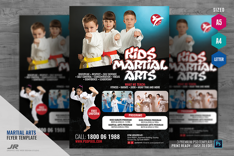 Kids Martial Arts Class Flyer in Flyer Templates - product preview 8