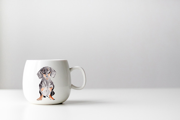 Dachshund Dog Illustration in Illustrations - product preview 3