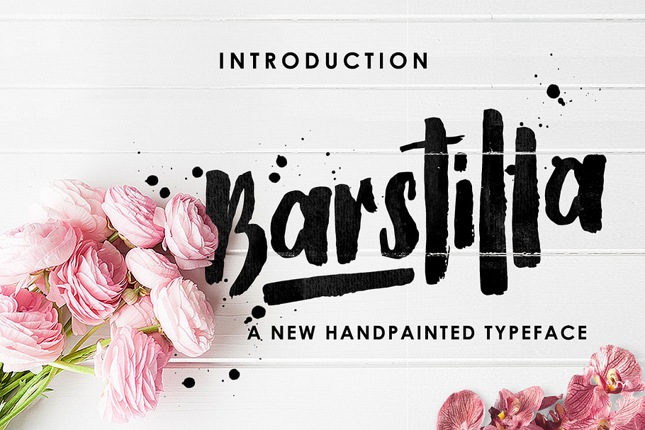 Barstilla Handpainted Typeface in Script Fonts - product preview 8