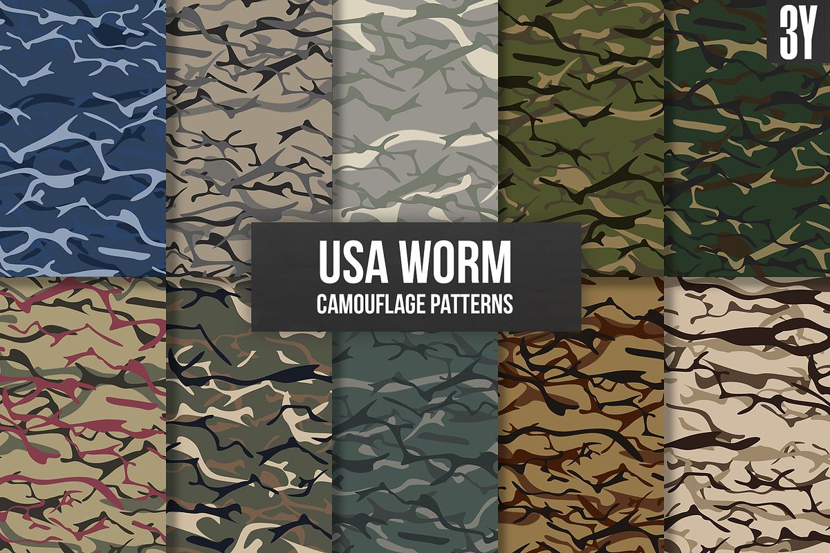 USA Worm Camouflage Patterns in Patterns - product preview 8