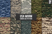 USA Worm Camouflage Patterns