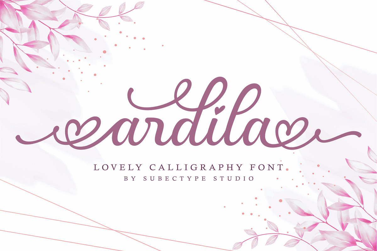 Ardila / Lovely Calligraphy Font in Script Fonts - product preview 8