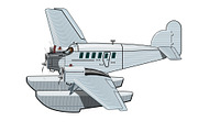 Cartoon Retro Airplane