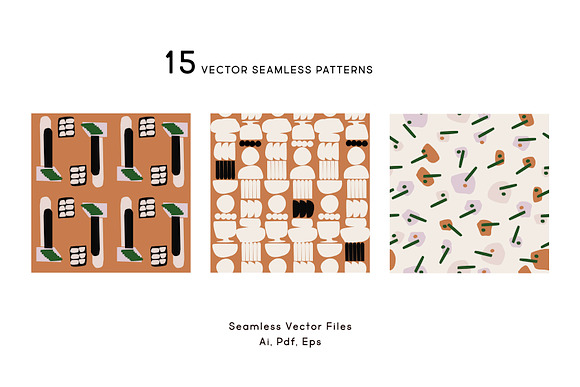 Retro Pattern Set in Patterns - product preview 3