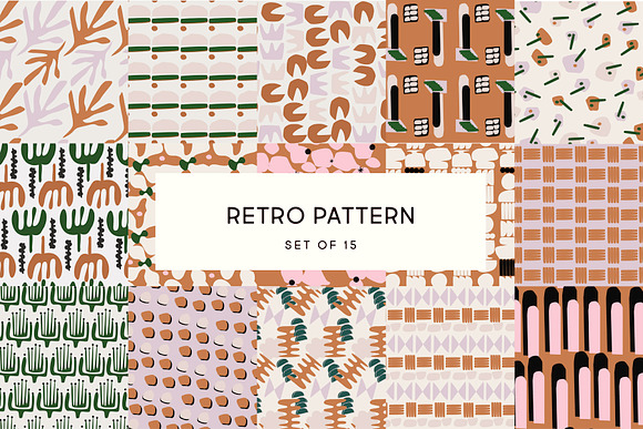 Retro Pattern Set in Patterns - product preview 8