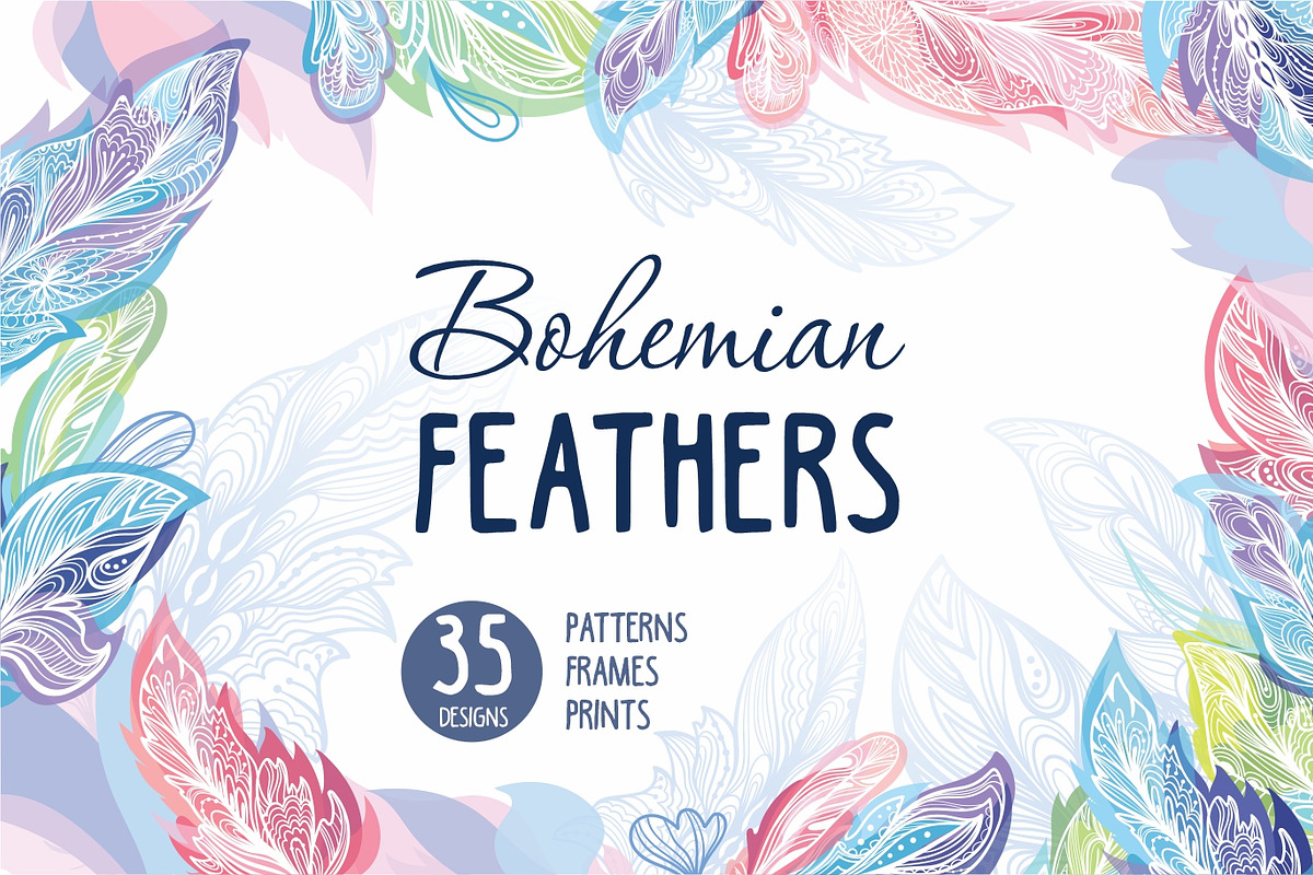 Bohemian Feathers in Illustrations - product preview 8