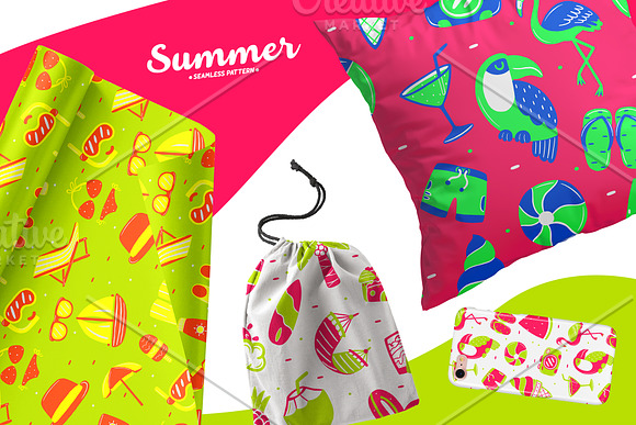 Summer Seamless Pattern (part 2) in Patterns - product preview 8
