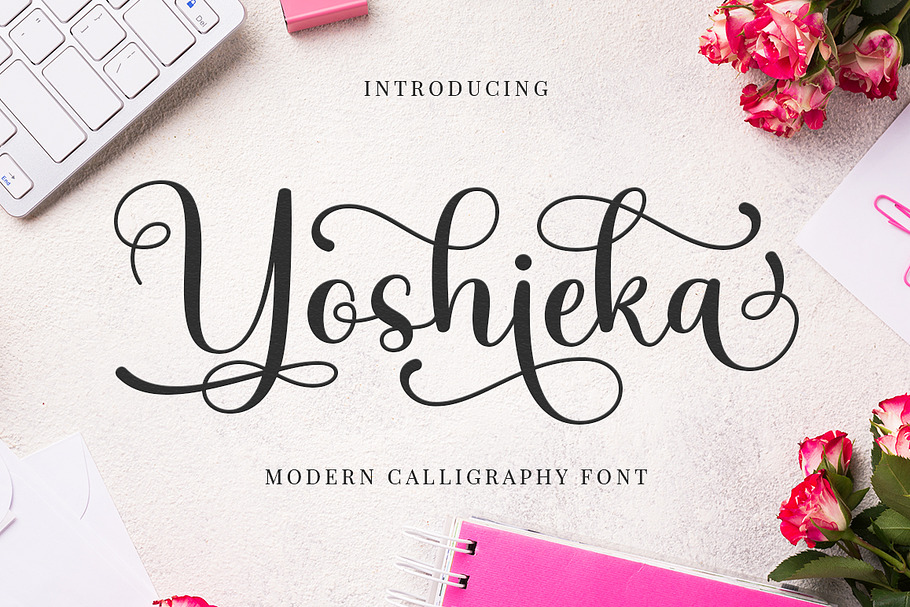 Yoshieka | Modern Calligraphy Font in Script Fonts - product preview 8