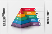 Business 3D Pyramid Infographic