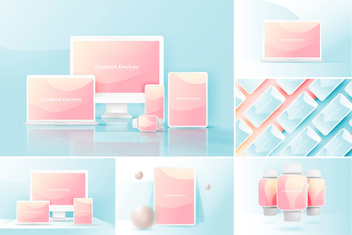 Realistic & Colorful Vector Devices in Mobile & Web Mockups - product preview 8