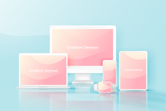 Realistic & Colorful Vector Devices in Mobile & Web Mockups - product preview 1