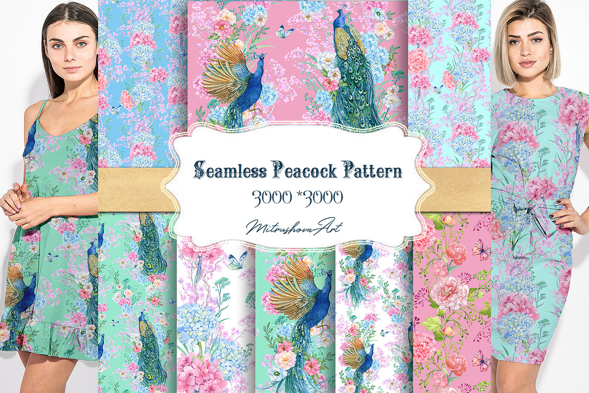 Beautiful patterns with peacocks in Patterns - product preview 8