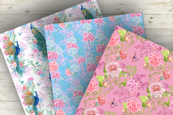 Beautiful patterns with peacocks in Patterns - product preview 4