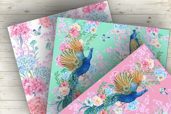 Beautiful patterns with peacocks in Patterns - product preview 5