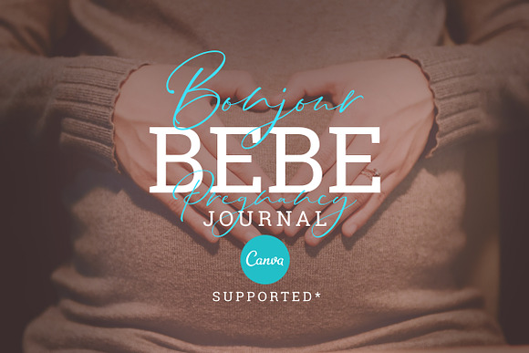 BONJOUR BEBE Pregnancy Journal in Brochure Templates - product preview 1