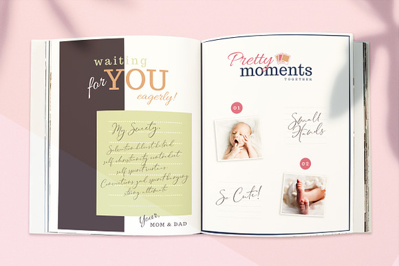 BONJOUR BEBE Pregnancy Journal in Brochure Templates - product preview 10