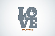 Coffee concept label background.