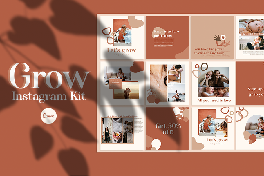 Grow - Instagram Templates for Canva in Instagram Templates - product preview 8
