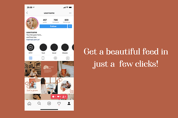 Grow - Instagram Templates for Canva in Instagram Templates - product preview 2