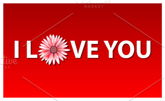 I love you vector illustration red in Illustrations - product preview 2