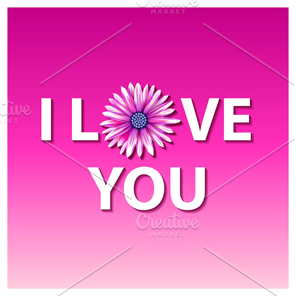 I love you vector illustration pink in Illustrations - product preview 2