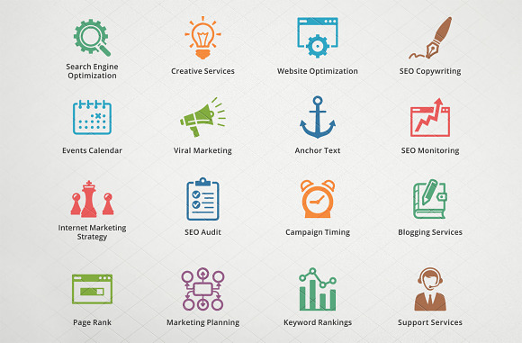 SEO & Internet Marketing Icons 5 in Marketing Icons - product preview 2