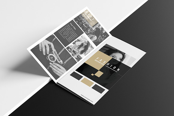 Fashion Photography Trifold Brochure in Brochure Templates - product preview 5