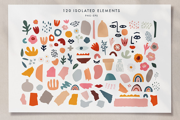 140+ abstract cut out spring set in Illustrations - product preview 4